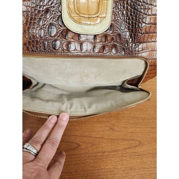 Brahmin (Jabou) Pecan Tricolor Collection shoulder bag. Excellent used condition - Picture 5 of 15